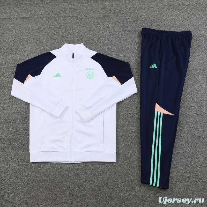 23/24 Ajax White Full Zipper Jacket+Pants