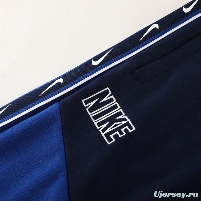 23/24 NIKE Black/Blue Full Zipper Hooide Jacket+Pants