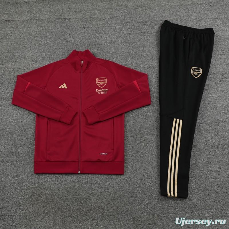 23/24 Arsenal Wine Full Zipper Jacket+Pants