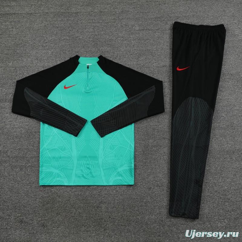 2024 Nike Green/Black Half Zipper Jacket+Pants