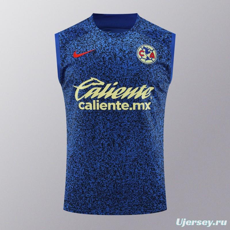 24/25 Club America Blue Vest Jeresy+Shorts