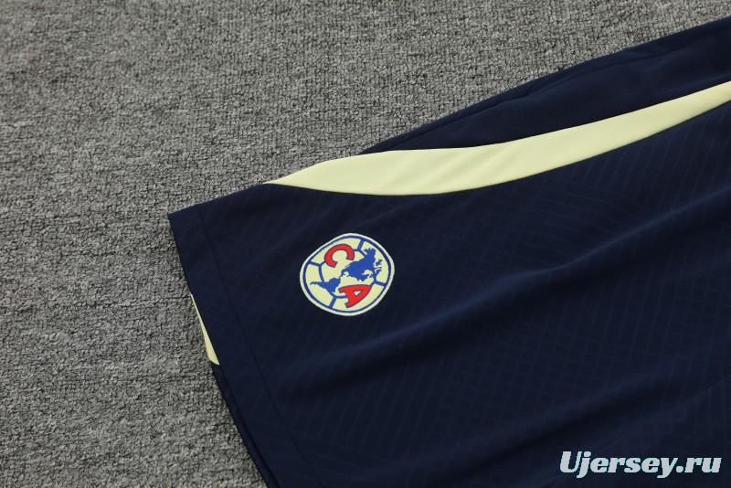 24/25 Club America Blue/Yellow Vest Jeresy+Shorts