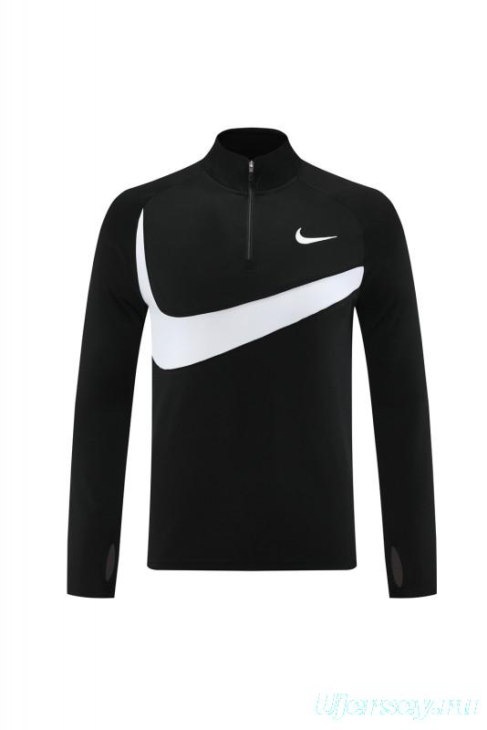 2024 Nike Black/White Half Zipper Jacket+Pants