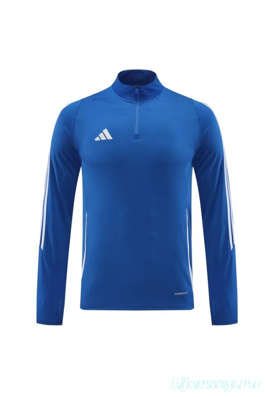 2024 Adidas Blue Half Zipper Jacket+Pants