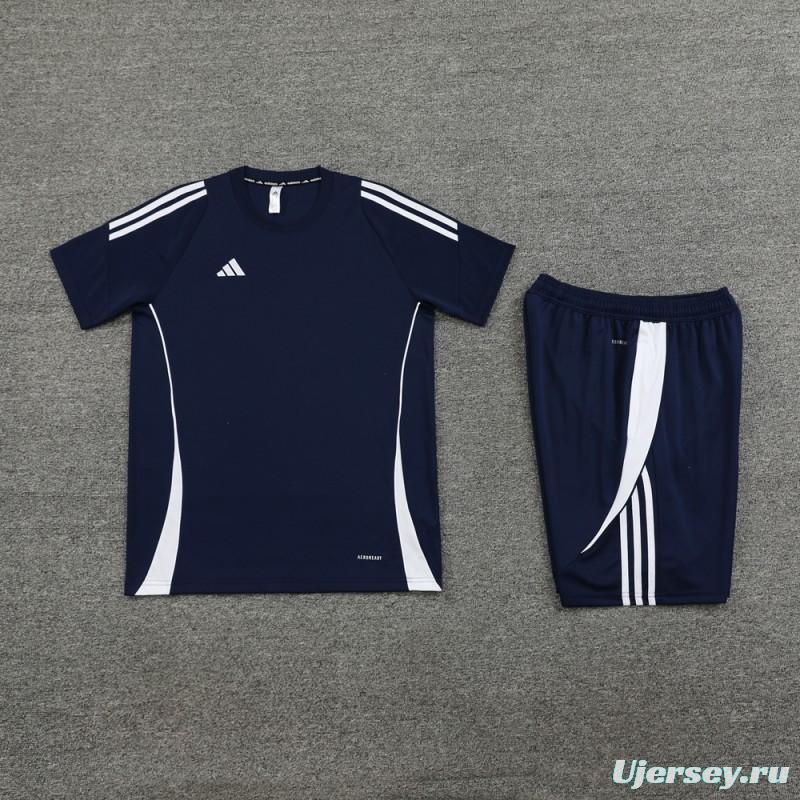 2024 Adidas Navy Short Sleeve Jersey+Shorts