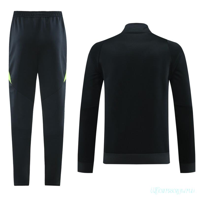 2024 Adidas Black/Green Full Zipper Jacket+Pants