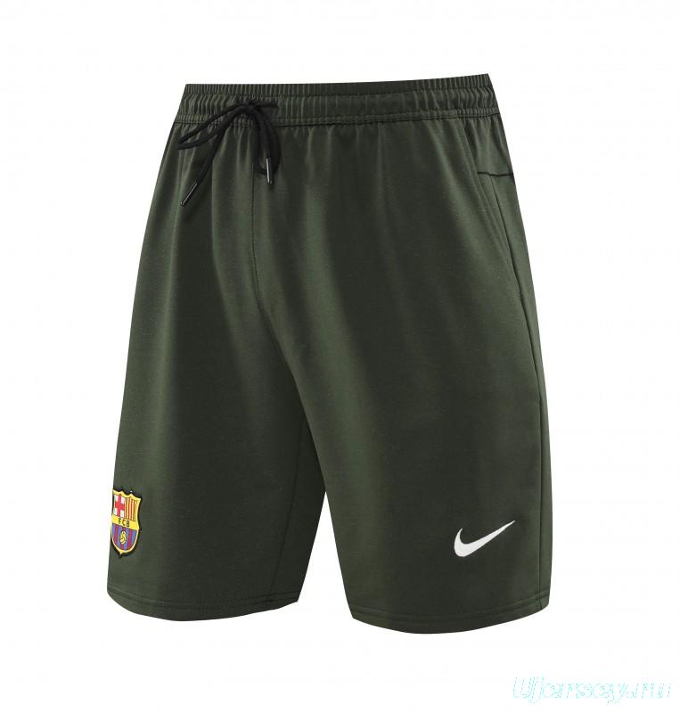 23/24 Barcelona White Cotton Short Sleeve Jersey+Shorts