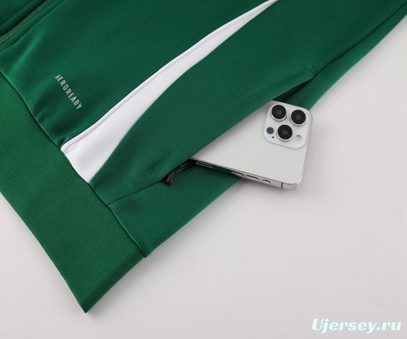 2024 Adidas Green/White Full Zipper Jacket+Pants