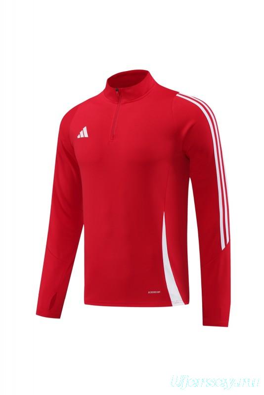 2024 Adidas Red Half Zipper Jacket+Pants