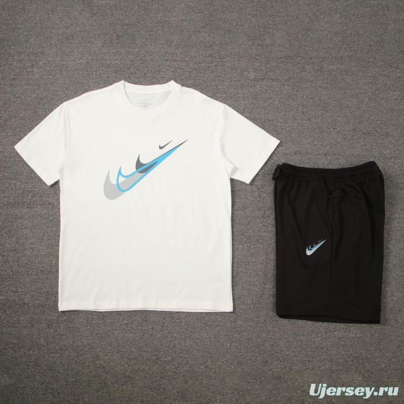 2024 Nike White Cotton Short Sleeve Jersey+Shorts