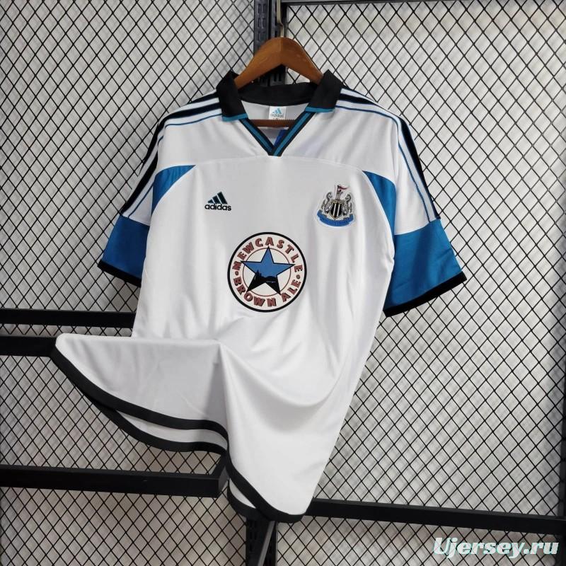 Retro 99/00 Newcastle United Away White Jersye