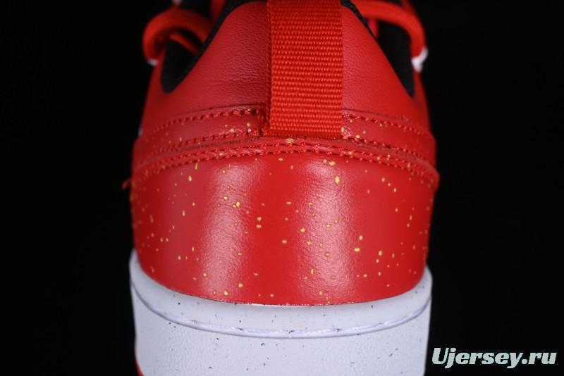 Nike Court Borough Low-Top Casual Sneakers with Dragon Emblem and Splatter Ink Vibe Style - DV5456-600