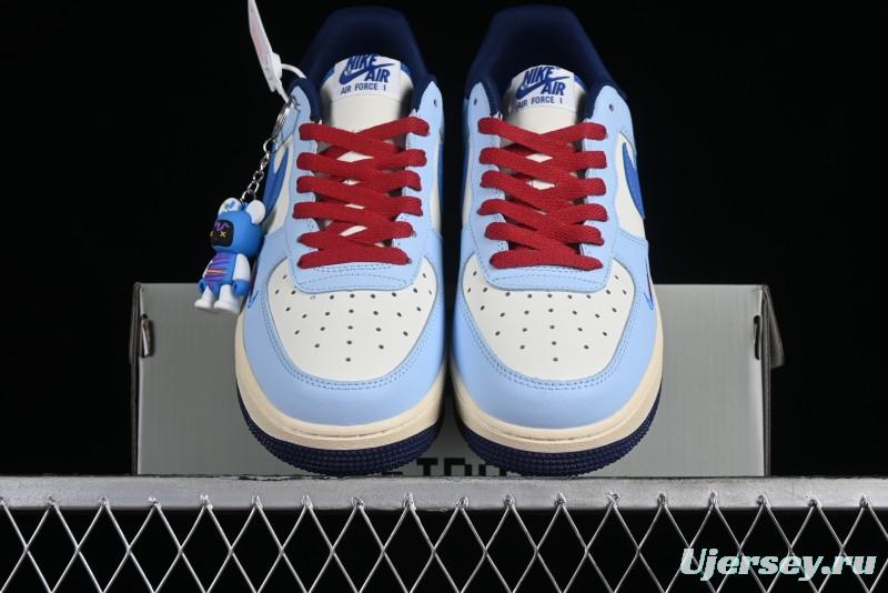 Nike Air Force 1'07 Low "Joker Red" Clown Red Custom Casual Sneakers
