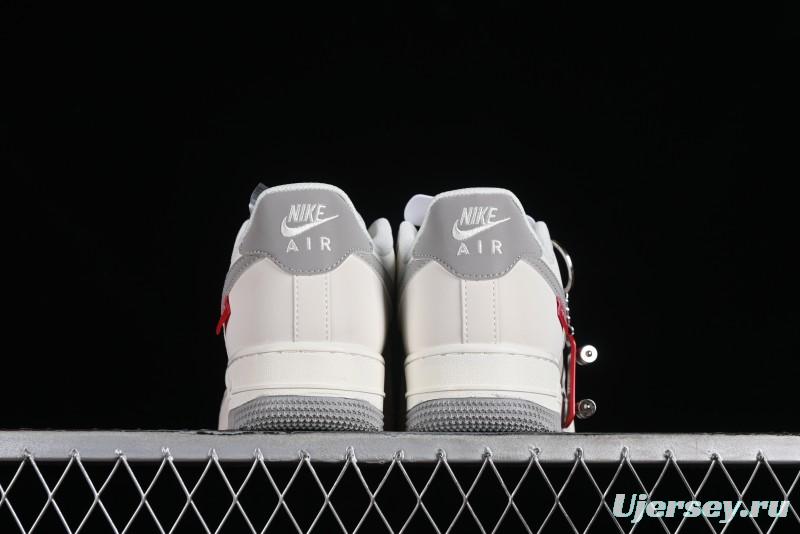 Supreme x Nike Air Force 1 '07 Low Beige Grey Casual Skate Shoes - HD1968-018