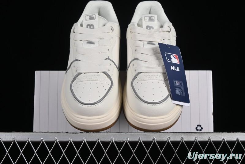 MLB Chunky Liner Basic New York Yankees Thick Sole Platform Sneakers with 6cm Height Increase - 3ASXCA12N50IVS