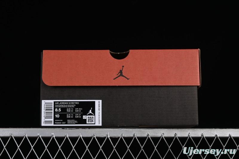 Nike Air Jordan 12 Retro Basketball Shoes with High-Quality Carbon Plate - FD9101-007