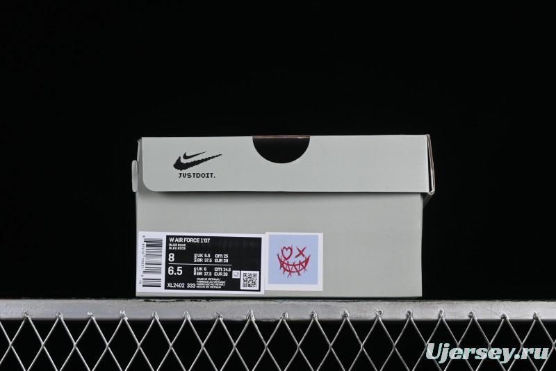 Nike Air Force 1 '07 Low Custom Casual Sneakers "Joker Red" with Full-Length Hexagonal Air Cushion - XL2402-333