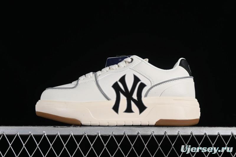 MLB Chunky Liner Basic New York Yankees Thick Sole Platform Sneakers with 6cm Height Increase - 3ASXCA12N50IVS