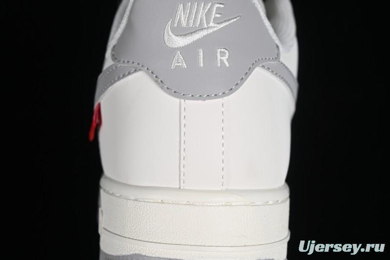 Supreme x Nike Air Force 1 '07 Low Beige Grey Casual Skate Shoes - HD1968-018