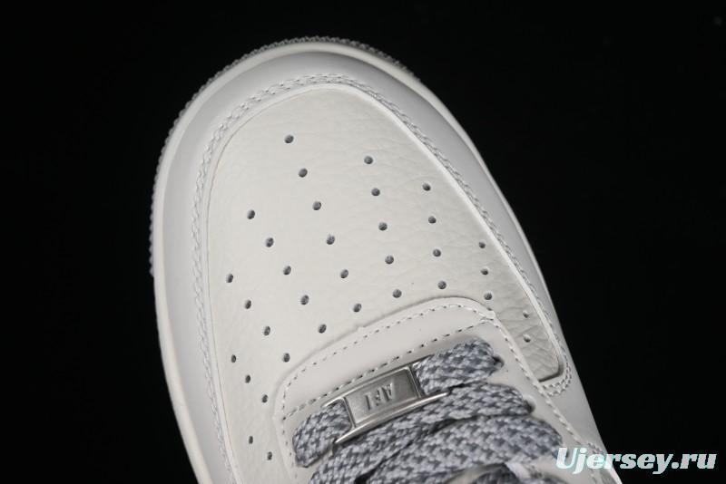 Supreme x Nike Air Force 1 '07 Low Beige Grey Casual Skate Shoes - HD1968-018