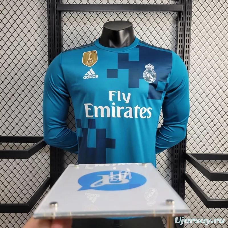 Retro 17/18 Real Madrid Third Long Sleeve Jersey