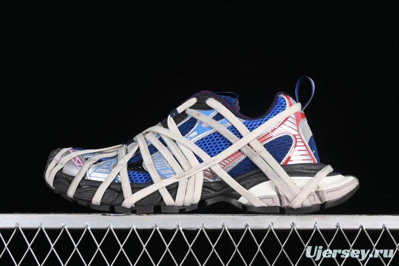 Balenciaga Phantom Sneaker 10th Generation Lace-Up Running Shoes with Transparent Heel Strap - W3XLL0525