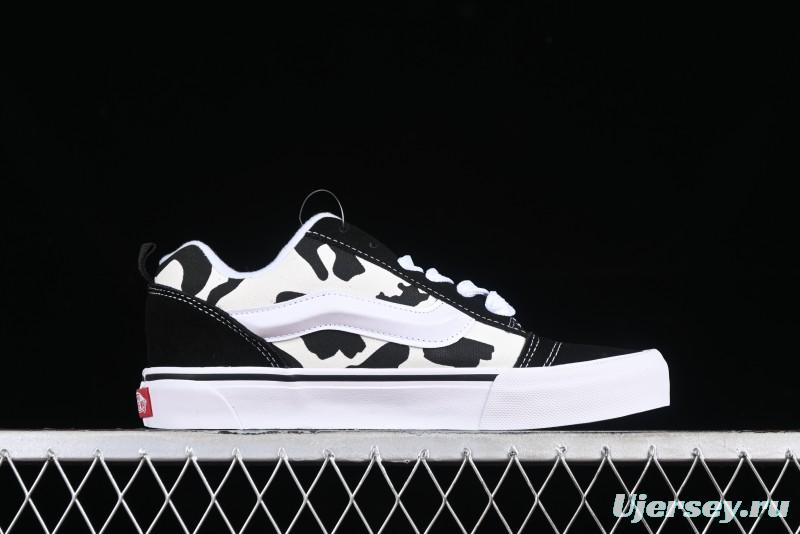 Vans Classics Knu Skool Cow Print Chunky Tongue Skate Shoes - VN0009QCB9P