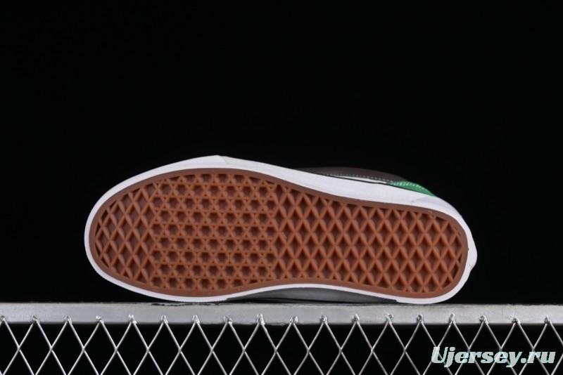 Vans Classics Knu Skool White Green Chunky Tongue Retro Sneakers - VN0009QCV0N