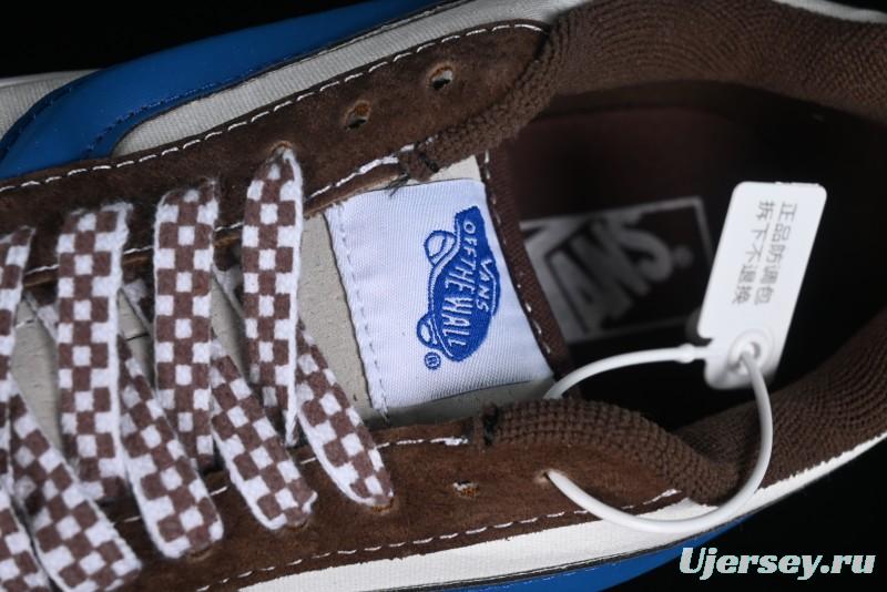 Vans Classics Knu Skool White Blue Brown Colorblock Chunky Tongue Skate Shoes - VN0009QCDMV