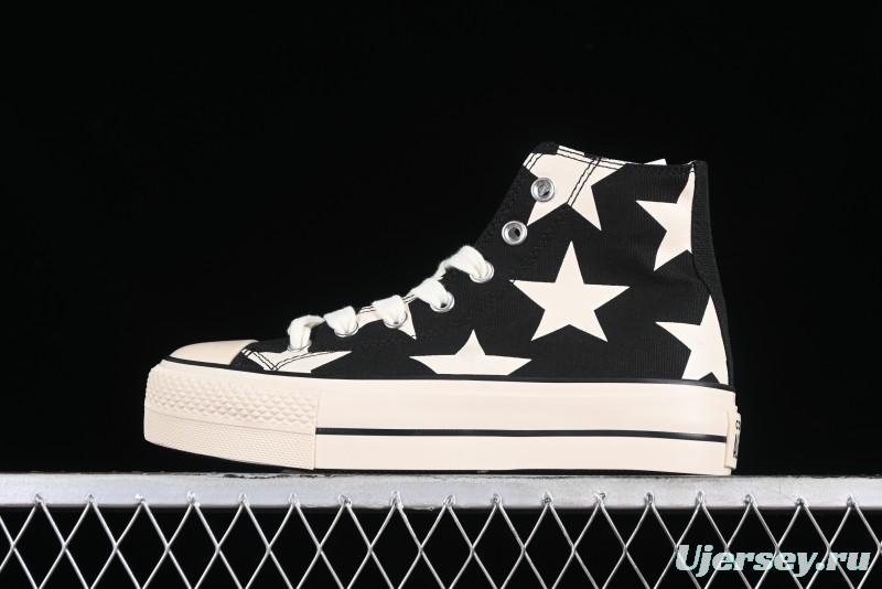 Converse All Star Lift High Top Platform Sneakers with Star Print - A09903C