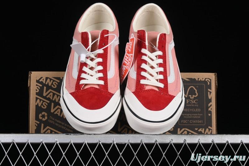 Vans Old Skool Reissue 136 High-End Pink Canvas Vulcanized Shoes with Detachable Lightweight Anti-Fatigue Insole - VN000MT6DWB