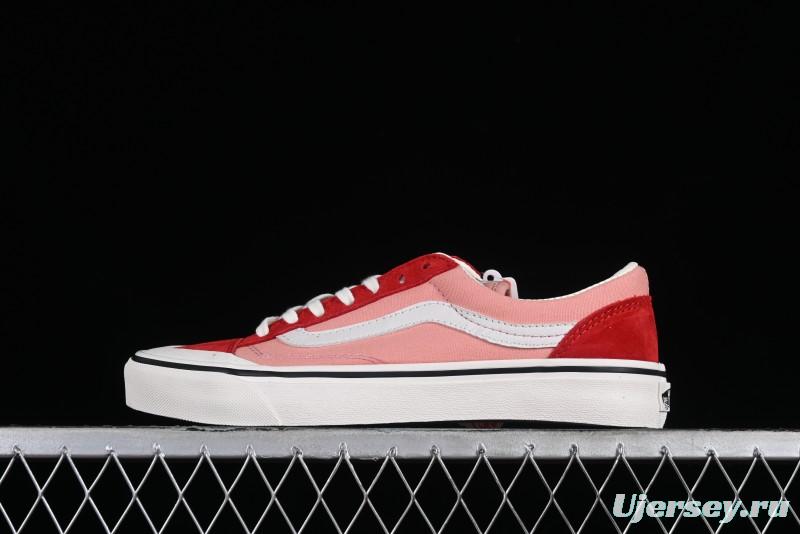 Vans Old Skool Reissue 136 High-End Pink Canvas Vulcanized Shoes with Detachable Lightweight Anti-Fatigue Insole - VN000MT6DWB