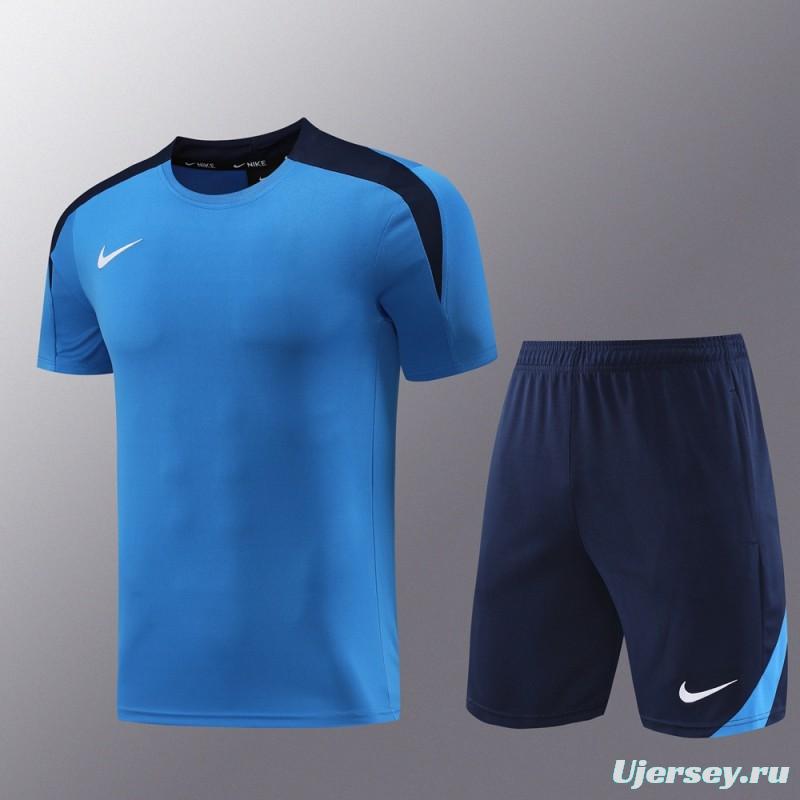 24/25 Nike Blue/Black Short Sleeve Jersey+Shorts