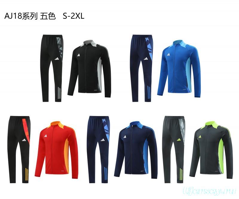 24/25 Adidas Blue Full Zipper Jacket +Long Pants