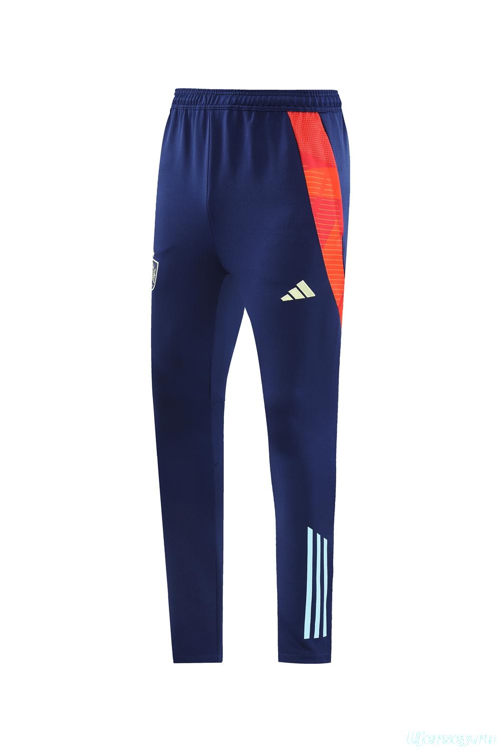2024 Spain Navy Full Zipper Jacket +Long Pants