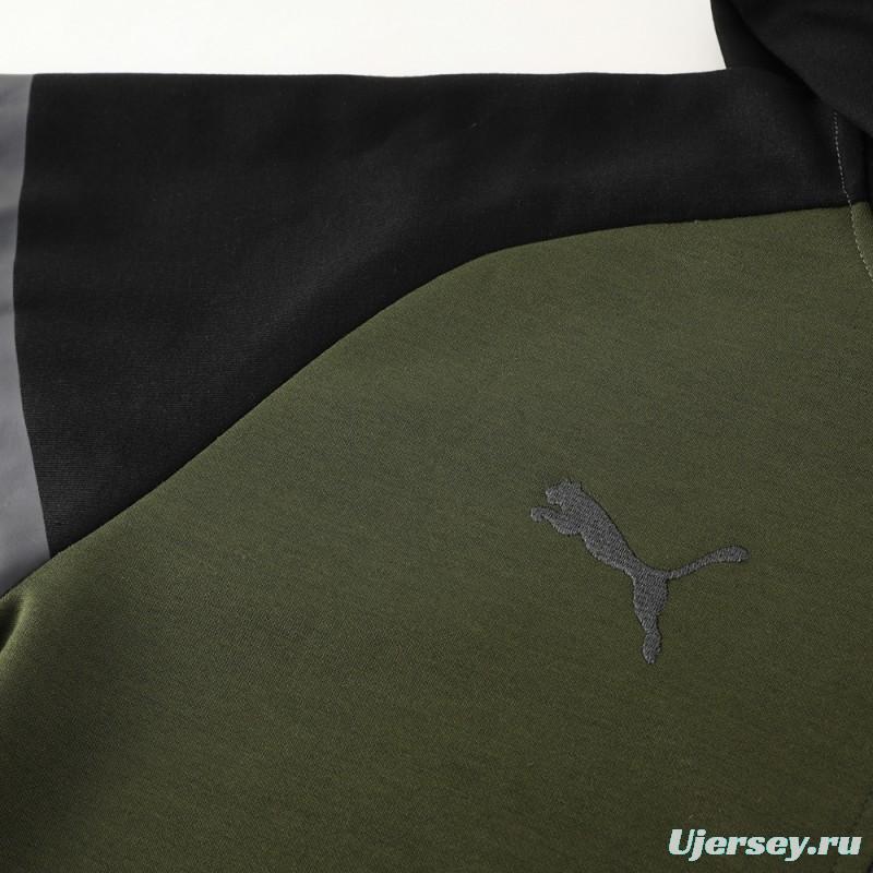 2024 Puma Dark Green Full Zipper Jacket +Long Pants