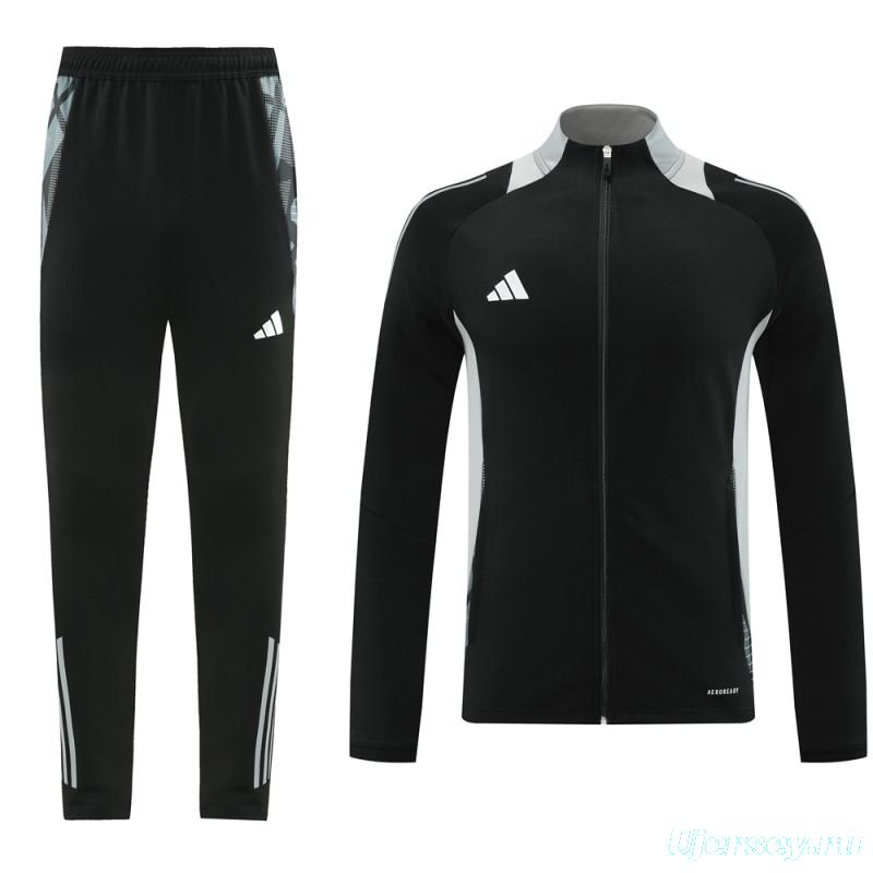 24/25 Adidas Black Full Zipper Jacket +Long Pants