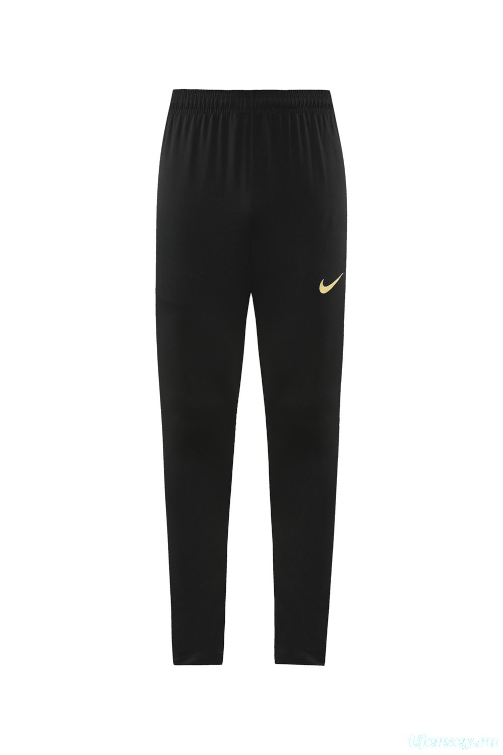 24/25 Nike Black/Golden Half Zipper Jacket+Long Pants