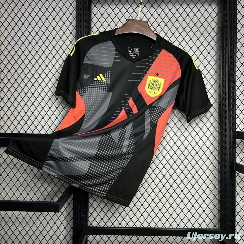 2024 Spain Euro Goalkeeper Black Jersey