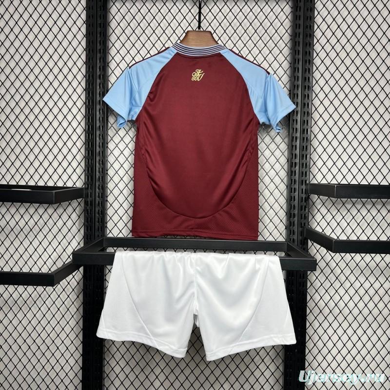 24/25 Kids Aston Villa Home Jersey