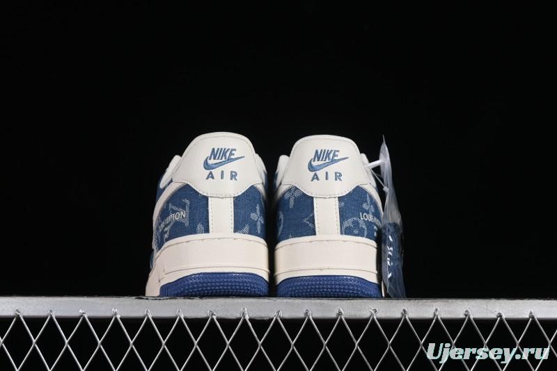 Nike Air Force 1 '07 Low LV Collaboration - Fluorescent Tie-Dye Denim Low-Top Casual Sneakers DD8686-400