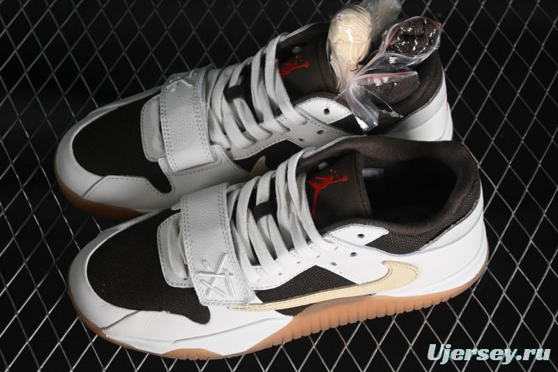 Nike Travis Scott x Jordan Jumpman Jack TR "University Red" Basketball Shoes with Magic Strap - FZ8117-100