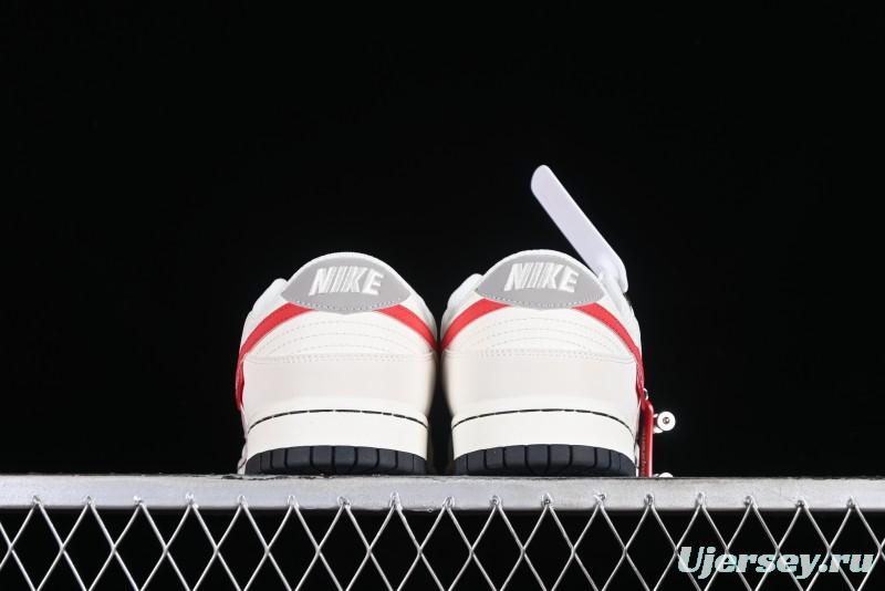 Supreme x Nike SB Dunk Low Casual Skate Shoes with Zoom Air Cushion - DQ1098-333