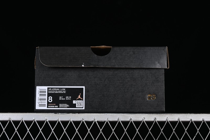 Nike Air Jordan 1 Low AJ1 Cement Grey Low-Top Casual Sneakers - 553558-060