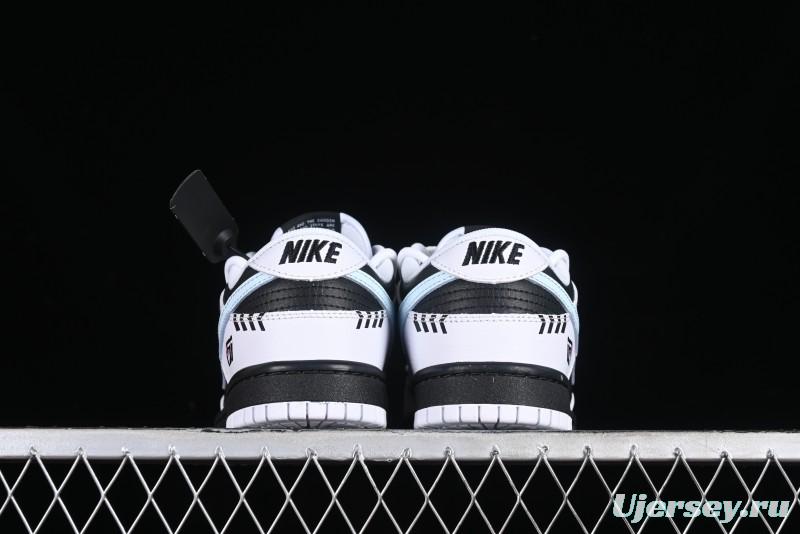 Nike Dunk Low Reverse Panda Graffiti Color SB Lace-Up Low-Top Casual Skate Shoes - FD9064-011