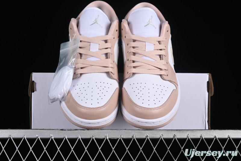 Nike Air Jordan 1 Low AJ1 White Pink Low-Top Casual Sneakers - DC0774-120