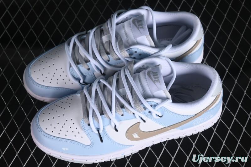Nike Dunk Pure "Platinum" SB Low-Top Casual Sneakers with Dual Laces and Bear-Inspired Design - DV0831-101