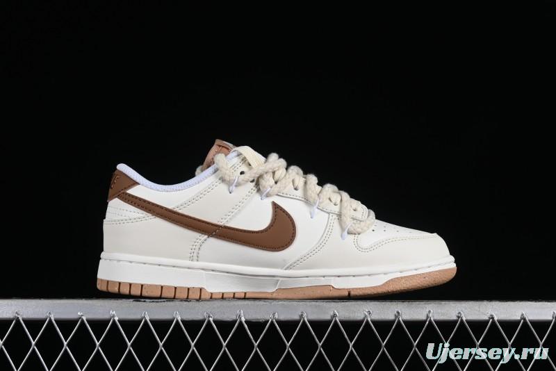 Nike Dunk Low Next Nature "Hemp" Mischievous Doll Soy Milk Bear Maillard Simple and Versatile SB Lace-Up Low-Top Casual Sneakers - DD1873-200
