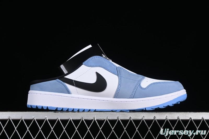 Nike Air Jordan 1 Mule Golf Shoes with University Blue Colorway - FJ1214-400
