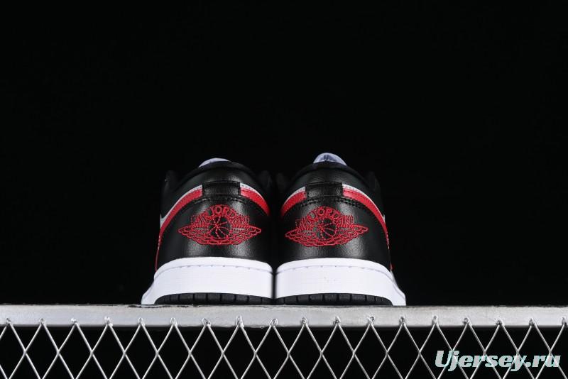 Nike Air Jordan 1 Low AJ1 Black Grey Red Hook Low-Top Culture Basketball Shoes - DC0774-062